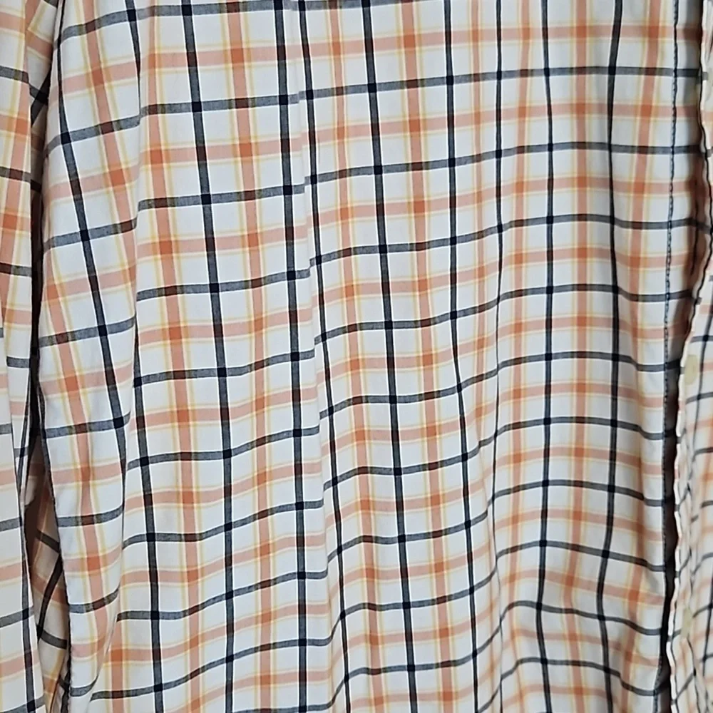 Banana Republic Windowpane Cotton Dress Shirt Extra Large